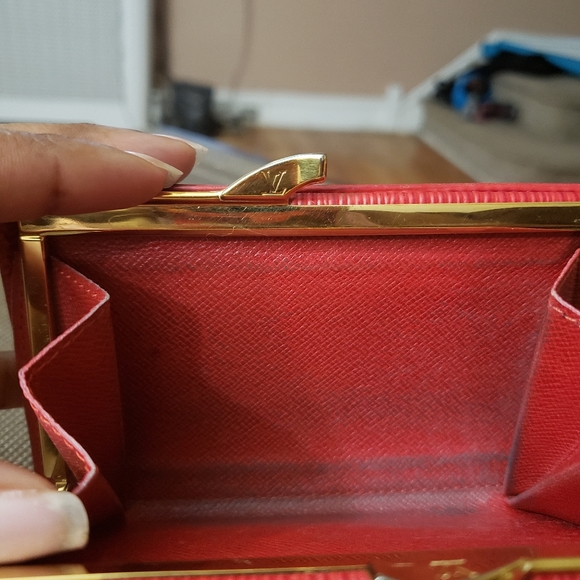 Authentic Red Louis Vuitton Epi Wallet - Picture 6 of 8